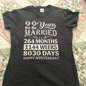 Celebrate your 22nd anniversary with matching T-shirts! ($12 ea)